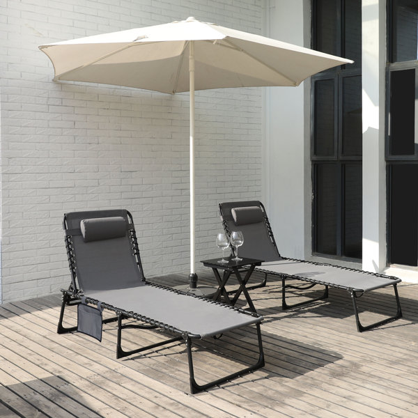 Archie & Oscar™ Halesowen Outdoor Metal Chaise Lounge Set of 2